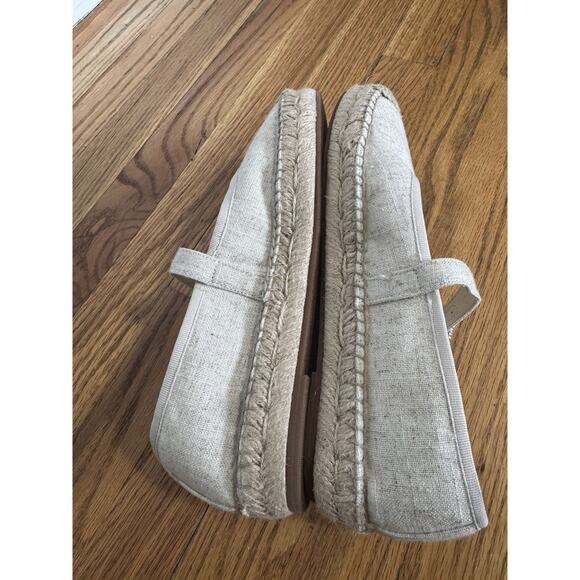 J Crew Espadrille Mary Jane Flats Size 9 1/2 Canvas Preppy Casual Chunky - Picture 8 of 9
